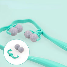 Load image into Gallery viewer, Neck Massager Therapy Neck and Shoulder Dual Trigger Point Roller Self-Massage Tool Relieve Hand Pressure Deep Massage
