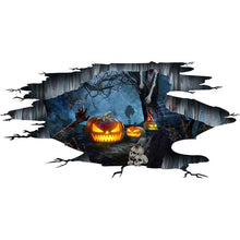 Load image into Gallery viewer, 12 Styles Horror Halloween Decoration 2023 Skull Bones 3D Floor Sticker Ghost Pumkin Festival Decor Flame Spider Wallpaper
