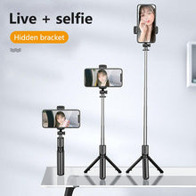 Load image into Gallery viewer, Foldable Bluetooth Selfie Stick Tripod Foldable Monopods with Remote Control for Smartphones Action Camera
