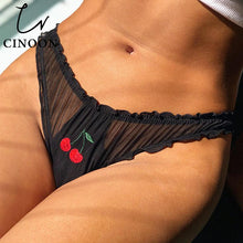 Load image into Gallery viewer, Women Sexy Lace Lingerie Temptation Low-waist Panties Fruit Ins Embroidery Transparent Briefs Seamless Sweet Underwear
