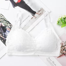 Load image into Gallery viewer, Women's Fashion Lace Flower Back Stretch Bra Seamless Push-up Bra Without Steel Ring Gather Thin Bra
