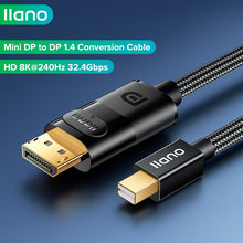 Load image into Gallery viewer, 8K Mini DP to DP 1.4 Conversion Cable HD 32.4Gbps 240Hz High Speed 2M DisplayPort 1.4 to Mini DP Two-way Converter Adapter Cable
