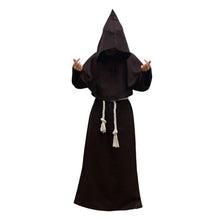 Load image into Gallery viewer, Unisex Halloween Robe Hooded Cloak Costume Cosplay Monk Suit Adult Role-playing Decoration Clothing
