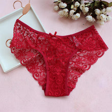 Load image into Gallery viewer, Women Briefs Sexy Full Lace Panties Hollow Out Low-waist Female Shorts Soft Solid Color Breathable Underwear Fast Ship
