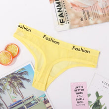 Load image into Gallery viewer, Women's Letter Lace Thong Sexy Temptation Ultra Thin Lace Mesh Sheer Panties Seamless Briefs
