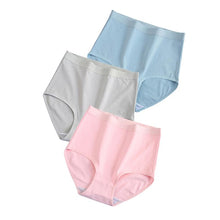 Load image into Gallery viewer, 3 Pcs / Lot  Cotton Underwear Women High Waist Panties Comfortable Solid Color Underpants Plus Size M-3XL
