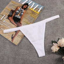 Load image into Gallery viewer, 1 PCS Thin Belt Thong Low Waist Sexy Panties Bikini Cotton Solid Color Women Underwear
