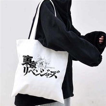 Load image into Gallery viewer, Japanese Anime Tokyo Avengers Vintage Canvas Bag Y2k Harajuku Gothic Women Tote Bag Kawaii Punk Shoulder Bag Ulzzang Shopper Bag
