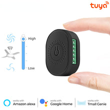 Load image into Gallery viewer, Tuya Wifi Smart Ceiling Fan Speed Switch EU 220V Mini Wall On Off Module Remote Electric Control For Alexa Google Home

