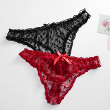 Load image into Gallery viewer, 1 Set Sexy Lingerie Floral Dot Lace Women's Bikini Bra T-back G-string Underwear
