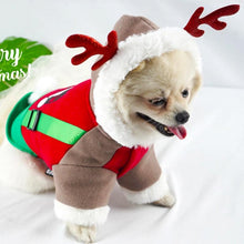 Load image into Gallery viewer, Warm Pet Puppy Clothes Christmas Halloween Cosplay Funny Dog Party Costume Cute Antlers Hoodies
