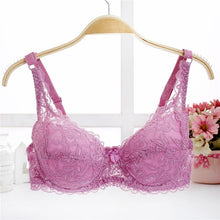 Load image into Gallery viewer, Women Lace Bra Deep V Push Up Brassiere Shaping Padded Bras Underwear Embroidery Lingerie Plus Size Bra
