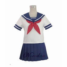Load image into Gallery viewer, Scione Yandere Simulator Cosplay Costume Ayano Aishi JK School Uniform Women Sailor T Shirt Skirt
