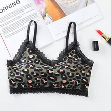 Load image into Gallery viewer, Ladies Sexy Leopard Print Sports Bra Underwire Bra
