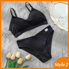 Load image into Gallery viewer, 5 Styles Wireless Hanging Neck Bra Set Women's Y-shaped Shoulder Strap Activity Bra Push-up Sports Seamless Short Vest
