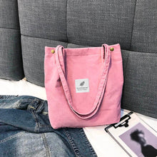 Load image into Gallery viewer, Fashion Women Corduroy Pure Color Shoulder Bag Satchel Tote Hand Bag Travel Bag
