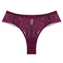 Load image into Gallery viewer, Sexy Panties Lace Thongs Women Underwear Female Intimates Lingerie Low Waist T-Back Brazilian Pantys Floral Hollow Out G-string
