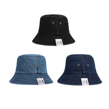 Load image into Gallery viewer, Washed Denim Retro Fisherman Hat All-Match Fashion Sun Hat Japanese Leisure Student Bucket Hat
