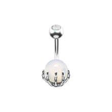 Load image into Gallery viewer, New Paw Semi Precious Stone Belly Bar Navel Ring Body Piercing Non Dangle
