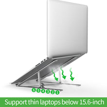 Load image into Gallery viewer, Portable Creative Aluminum Alloy Folding Six-gear Lifting Laptop Stand Tablet Stand for Laptops, Ipad and Phones

