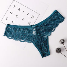 Load image into Gallery viewer, Women's Floral Briefs Low Waist Solid Color Panties Fashion Sleepwear Ladies Lingerie Underpants
