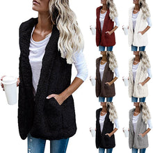 Load image into Gallery viewer, Womens Vest Winter Warm Hoodie Outwear Casual Coat Faux Zip Up Sherpa Jacket
