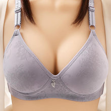 Load image into Gallery viewer, C Cup Breathable Middle-aged and Elderly Without Steel Ring Bra Thin Adjustment Poly Jacquard Bra
