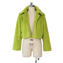 Load image into Gallery viewer, Autumn and Winter Women's Faux Fur Coat Long-sleeved Short Coat 6 Color Casual Plain Warm Plush Coat
