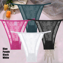 Load image into Gallery viewer, 4PCS/Set Sexy Lace Panties Women Solid Low Waist Transparent Briefs Female Breathable Underwear Soft Intimates Lingerie
