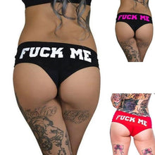 Load image into Gallery viewer, Women Summer Cotton Solid Letter Print Sexy Underwear Plus SizePanties
