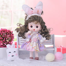 Load image into Gallery viewer, 1/12 Mini Doll OB11 20 Movable Joints Girl Doll Cute Expression Face Curly Short Wig 13CM Dolls Toys Gift for Girls Munecas BJD
