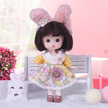Load image into Gallery viewer, 1/12 Mini Doll OB11 20 Movable Joints Girl Doll Cute Expression Face Curly Short Wig 13CM Dolls Toys Gift for Girls Munecas BJD
