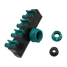 Load image into Gallery viewer, 1/2"-3/4"-1" Hose Splitters Irrigation Adapter 4-way Water Hose Connectors European standard Female Thread Tap Connectors 1 Pc
