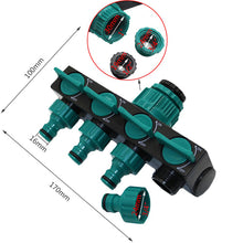 Load image into Gallery viewer, 1/2"-3/4"-1" Hose Splitters Irrigation Adapter 4-way Water Hose Connectors European standard Female Thread Tap Connectors 1 Pc
