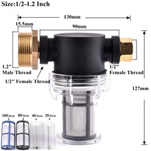 Load image into Gallery viewer, 1/2 3/4 Inch Tuinslang Filter Hogedrukreinigers Pomp Inlaat Filter Watering Irrigatie Messing Pijp Connector Aquarium Zeef
