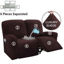 Load image into Gallery viewer, Recliner Sofa Cover Elastic All-inclusive Massage Sofa Slipcover for Living Room Suede Lounger Armchair Couch Cover
