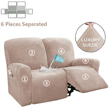 Load image into Gallery viewer, 1 2 3 Seater Recliner Sofa Cover Elastic All-inclusive Massage Sofa Slipcover for Living Room Suede Lounger Armchair Couch Cover
