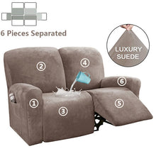 Load image into Gallery viewer, 1 2 3 Seater Recliner Sofa Cover Elastic All-inclusive Massage Sofa Slipcover for Living Room Suede Lounger Armchair Couch Cover
