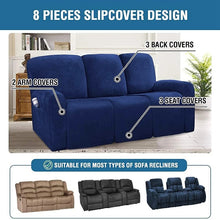 Load image into Gallery viewer, Recliner Sofa Cover Elastic All-inclusive Massage Sofa Slipcover for Living Room Suede Lounger Armchair Couch Cover
