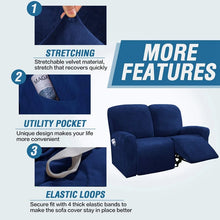 Load image into Gallery viewer, 1 2 3 Seater Recliner Sofa Cover Elastic All-inclusive Massage Sofa Slipcover for Living Room Suede Lounger Armchair Couch Cover
