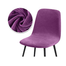 Load image into Gallery viewer, 1/2/4/6 Velvet Short Back Chair Cover Stretch Slipcovers Elastic Seat Chair Covers Dining Room Bar Office Party Banquate
