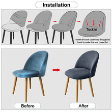 Load image into Gallery viewer, 1/2/4/6 Pcs Duckbill Polar Fleece Fabric Chair Cover Style Big Elastic Cushion Seat Covers Fashion Home Decoration
