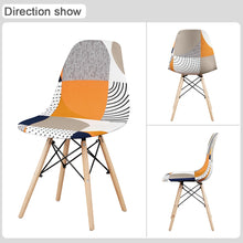 Load image into Gallery viewer, Seat Cover For Shell Chair Diamond Plaid Mid-Century Armless Shell Chair Cover Banquet Home Slipcover
