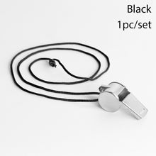 Load image into Gallery viewer, 1/2/5Pcs Stainless Steel With Rope Referee Whistles Party Training School Sport Game Soccer Basketball Rugby Cheerleading Tools
