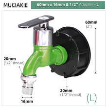 Load image into Gallery viewer, S60 Coarse Thread IBC Tank Tap Connecter x 16mm 1/2'' 3/4'' Water Coupling Adapter Garden Home Replacement Valve Fitting Faucet
