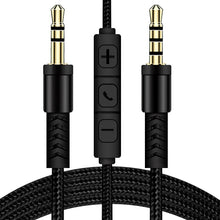 Load image into Gallery viewer, Audio Cable 3.5mm to Jack 3.5mm Speaker Line Aux Cable Male to Male with Mic to volume control for Headphone Car speaker with 1.2m
