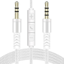 Load image into Gallery viewer, Audio Cable 3.5mm to Jack 3.5mm Speaker Line Aux Cable Male to Male with Mic to volume control for Headphone Car speaker with 1.2m
