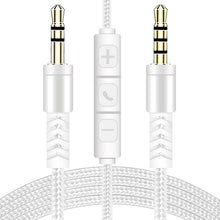 Load image into Gallery viewer, Audio Cable 3.5mm to Jack 3.5mm Speaker Line Aux Cable Male to Male with Mic to volume control for Headphone Car speaker with 1.2m
