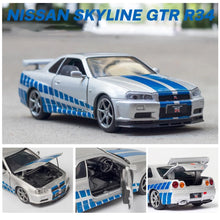 Load image into Gallery viewer, 1:32 Nissan Skyline Ares Diecasts &amp; Toy Vehicles Metal Toy Car Model High Simulation Pull Back Collection Kids Toys
