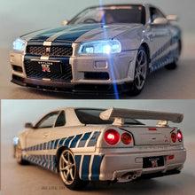 Load image into Gallery viewer, 1:32 Nissan Skyline Ares Diecasts &amp; Toy Vehicles Metal Toy Car Model High Simulation Pull Back Collection Kids Toys
